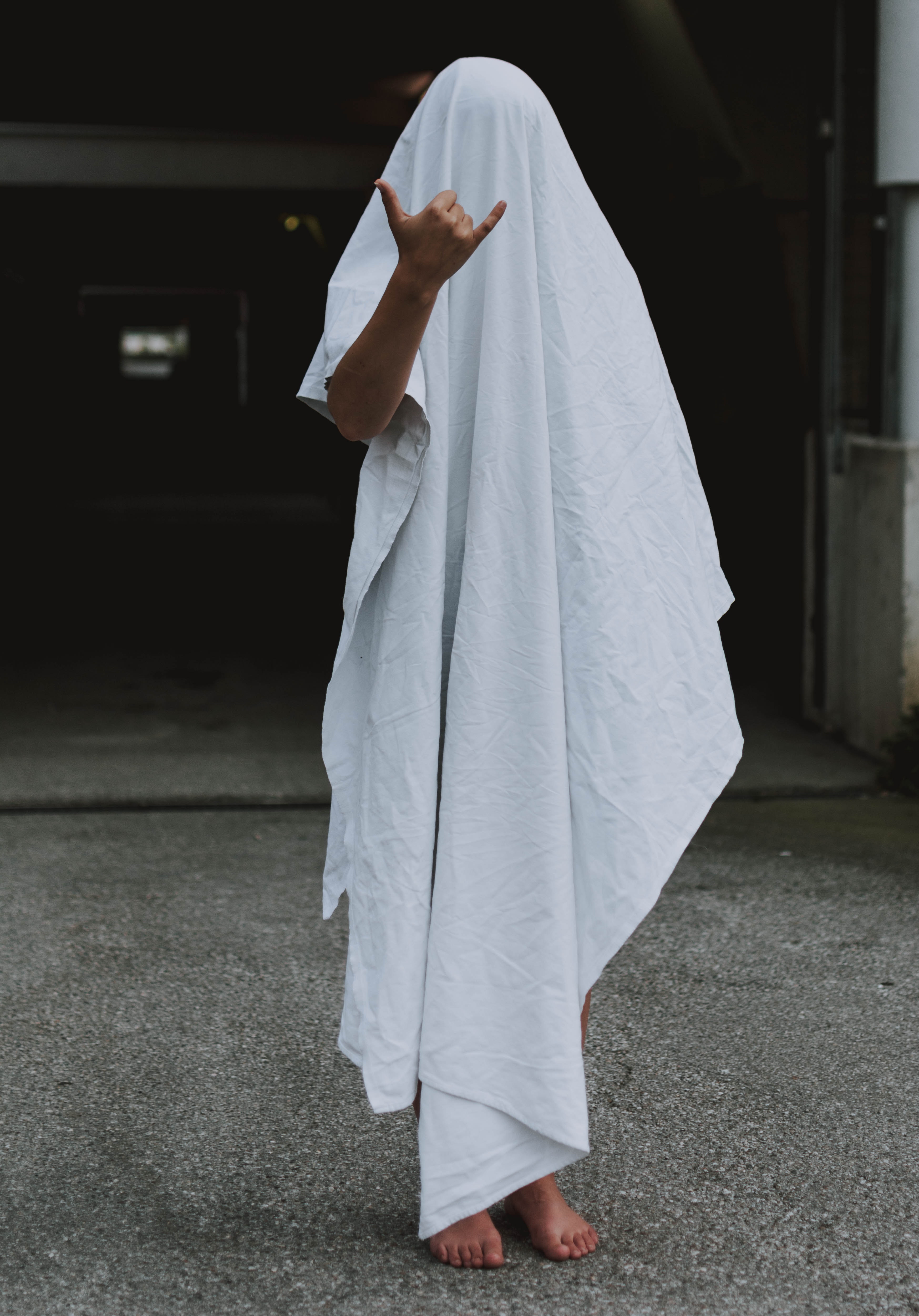 ghost doing the shaka sign